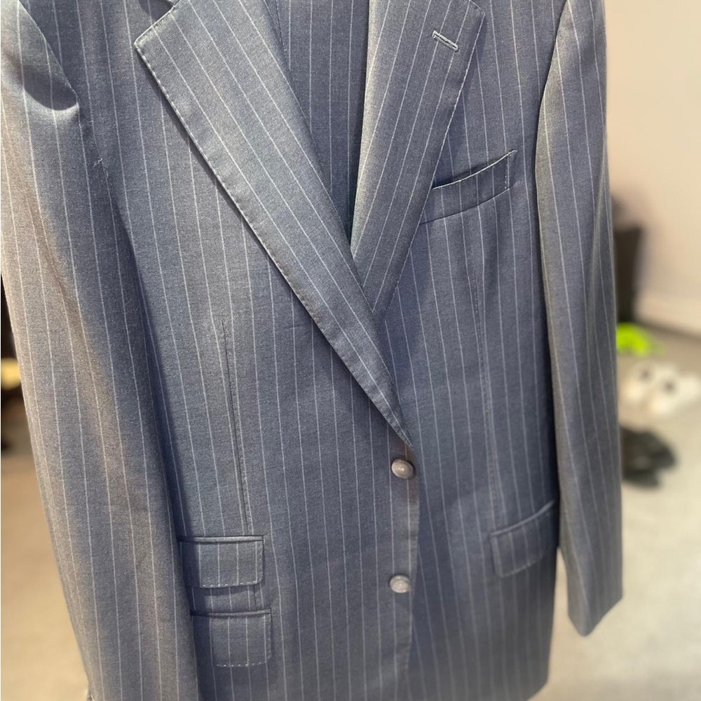 NWOT Men's Gray Pinstripe Loro Piana Custom Suit